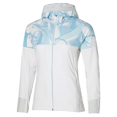 Cazadoras Mizuno Paris Athlete Hooded Mujer - Blancos / Azules - Chile M203JITSHW